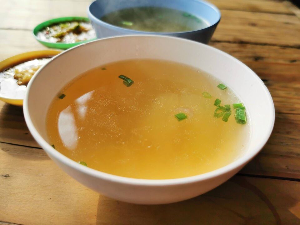 chicken broth with diet to drink